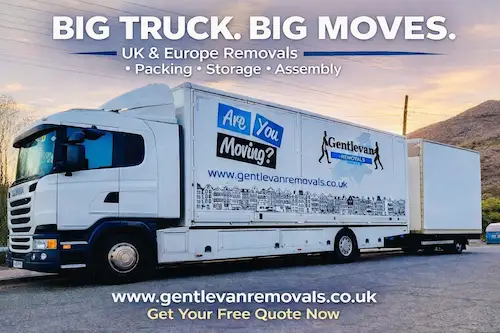 Gentlevan Removals truck — UK and Europe removals, packing and storage