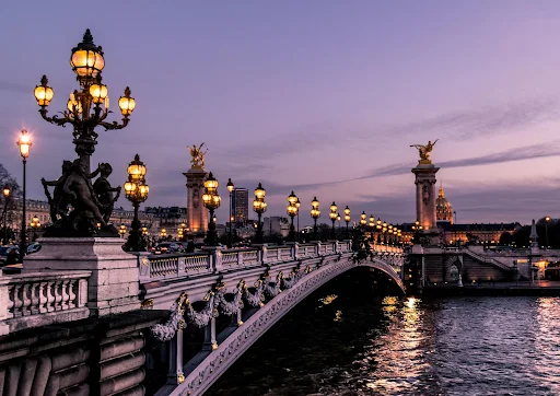 Bridge during night time