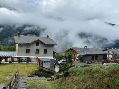 Unloading a truck in the Alps