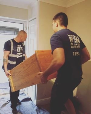 Carrying furniture in the house