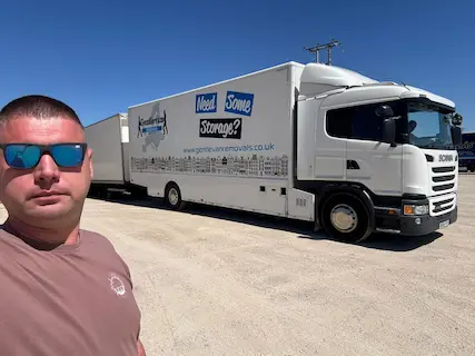 Gentlevan lorry loaded for a move