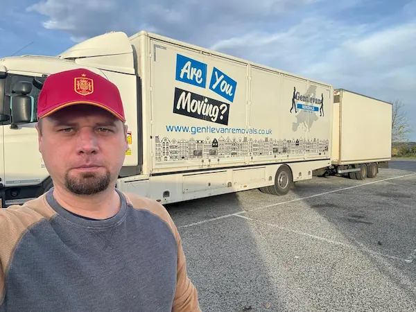 Gentlevan road train for European removals
