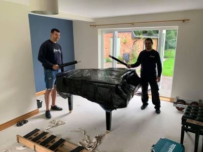 Moving a grand piano initial steps