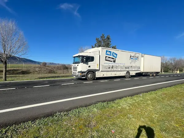 Gentlevan removals lorry on the UK to Lyon route